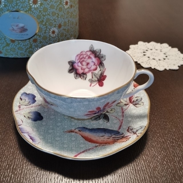 WEDGWOOD(ウェッジウッド)の🌿🐦 ウェッジウッド カップ&ソーサー カッコー グリーン インテリア/住まい/日用品のキッチン/食器(食器)の商品写真