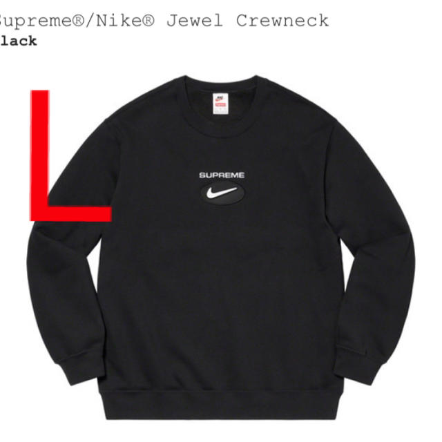 Supreme®/Nike® Jewel Crewneck 黒 L