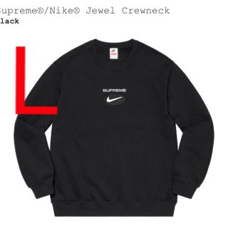 シュプリーム(Supreme)のSupreme®/Nike® Jewel Crewneck 黒 L(スウェット)