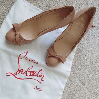 クリスチャンルブタン(Christian Louboutin)のクリスチャンルブタン リボンパンプス ピンクベージュ(ハイヒール/パンプス)