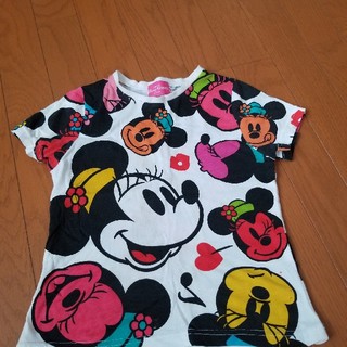 ディズニー(Disney)のディズニーリゾート購入 総柄 ミニーちゃん Tシャツ 120(Tシャツ/カットソー)