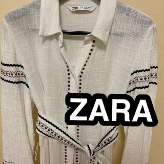 ザラ(ZARA)のZARA ワンピース　刺繍(ロングワンピース/マキシワンピース)