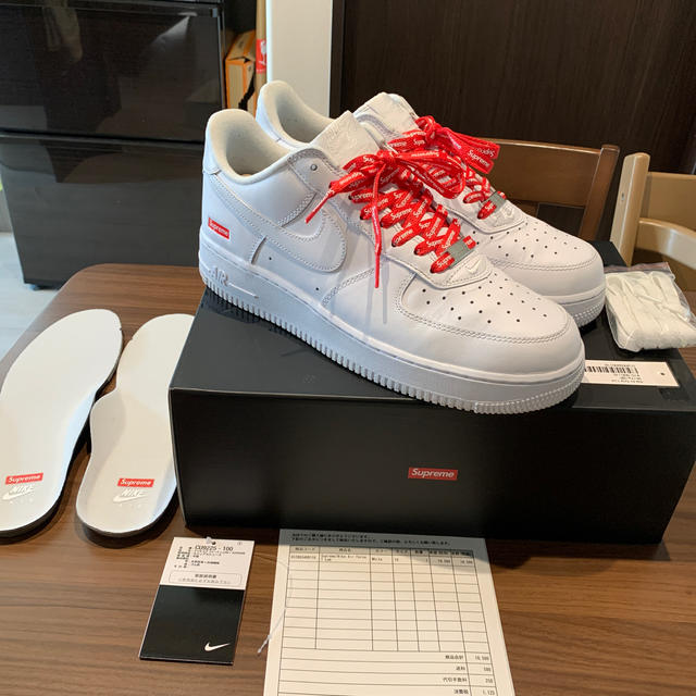 supreme nike air force1 White 27.5cm美品