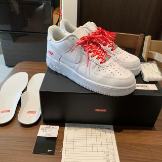 シュプリーム(Supreme)のsupreme nike air force1 White 27.5cm美中古品(スニーカー)