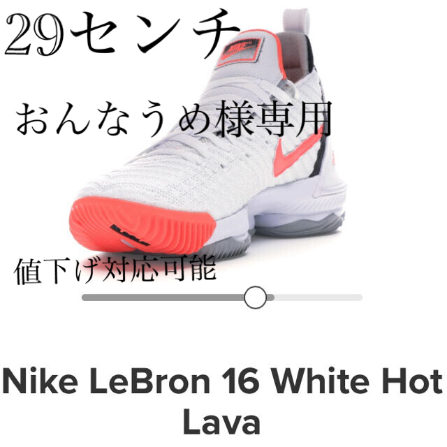 最適な価格 おんなうめ様専用 NIKE LEBRON 16 ホワイト 29センチ