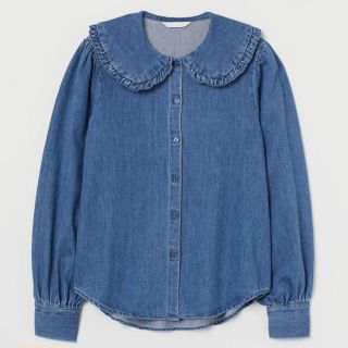 エイチアンドエム(H&M)のコットンデニムブラウス(シャツ/ブラウス(長袖/七分))