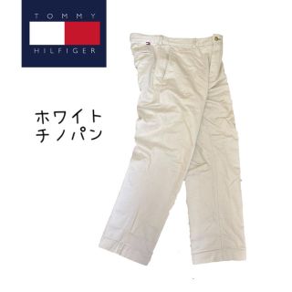 トミーヒルフィガー(TOMMY HILFIGER)の☆トミー ヒルフィガー☆ チノパン ホワイト ビッグシルエット フラッグロゴ(チノパン)