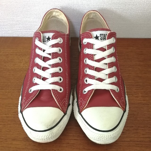 CONVERSE(コンバース)のコンバース オールスター  赤レザー made in USA 90年代 デッド  レディースの靴/シューズ(スニーカー)の商品写真