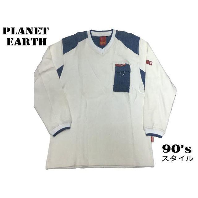 90代オフワイト色-L レアヴィンテージア Planet Earth プラネット