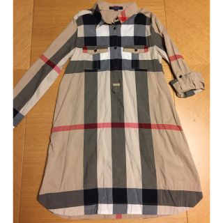 バーバリー(BURBERRY)のバーバリーチェック長袖ワンピース 130センチ(ワンピース)