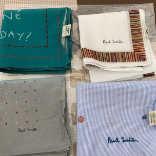 ポールスミス(Paul Smith)のポールスミス　ハンカチ　4枚　新品　難あり(ハンカチ/ポケットチーフ)