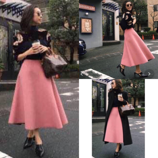 ロングスカート♡Ameri vintage♡ピンクスカート/MERRY COLOR SKIRT