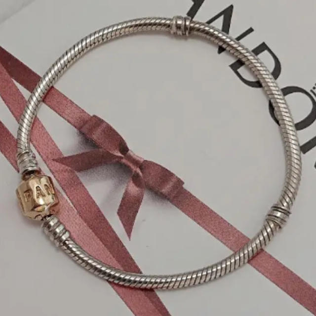 希少❗️美品❗️14K  PANDORA ツートンブレスレット