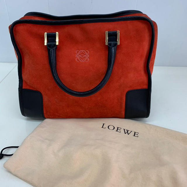 美品 ロエベ LOEWE アマソナ スエード 2way ショルダー ハンドバッグ