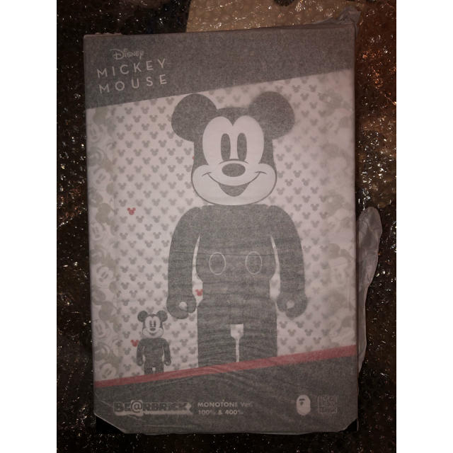 MEDICOM TOY(メディコムトイ)のBE@RBRICK BAPE(R) MICKEY MOUSE MONOTONE エンタメ/ホビーのフィギュア(その他)の商品写真