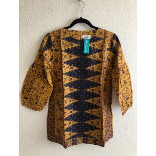 「新品」バティック（インドネシア製）　レディース　Sサイズ(シャツ/ブラウス(長袖/七分))