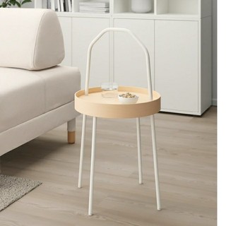 イケア(IKEA)のIKEA（イケア）サイドテーブル　ブールヴィーク（ホワイト）(コーヒーテーブル/サイドテーブル)