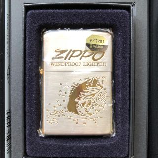 ジッポー(ZIPPO)のZIPPO　ギフトセット　魚　フィッシュ　バス　シルバー/ゴールド(タバコグッズ)