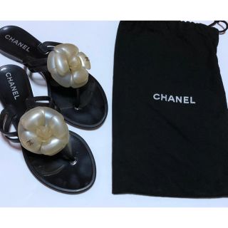 シャネル(CHANEL)のシャネル ビーチサンダル カメリア 36(ビーチサンダル)