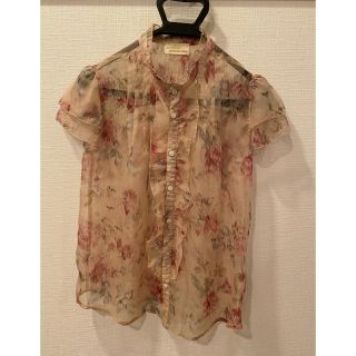 ダブルクローゼット(w closet)の花柄ブラウス(シャツ/ブラウス(半袖/袖なし))