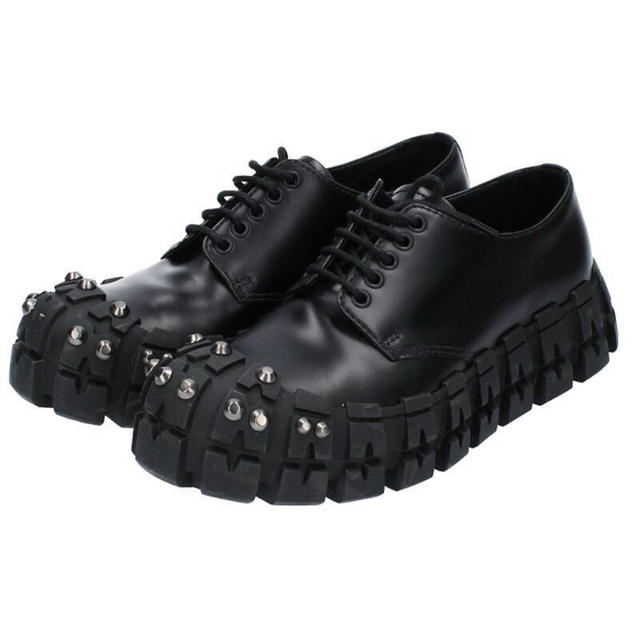 靴/シューズPRADA STUDDED DERBYスタッズ ダービーシューズ 7 26