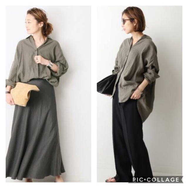 Deuxieme Classe WIDE LINEN シャツ