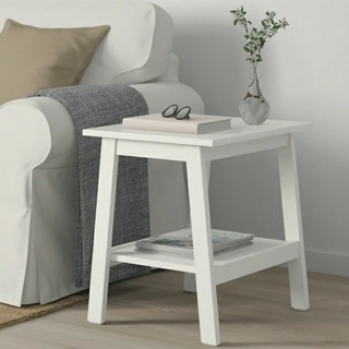 イケア(IKEA)のIKEA（イケア）サイドテーブル　ルンナルプ（ホワイト）(コーヒーテーブル/サイドテーブル)