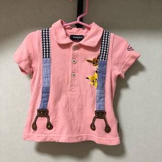 クレードスコープ(kladskap)のクレードスコープ　ポケモン　ポロシャツ　90 80 ピンク(Tシャツ/カットソー)