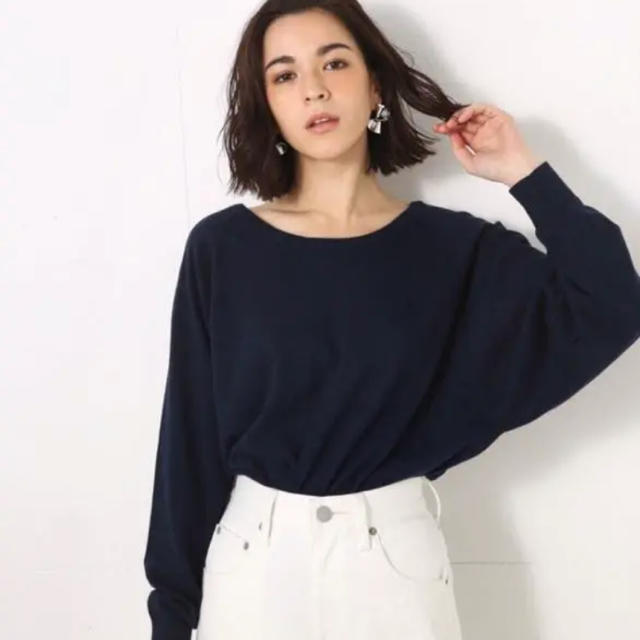 AZUL by moussy(アズールバイマウジー)の【新品】AZUL ニット　ネイビー レディースのトップス(ニット/セーター)の商品写真