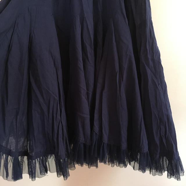 SABUROKU(サブロク)のsaburoku ワンピース スカート 2way チュール ブルー ネイビー レディースのワンピース(ひざ丈ワンピース)の商品写真
