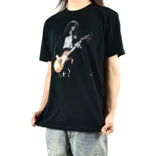 新品 レッドツェッペリン ジミーペイジ 天国への階段 黒 Tシャツ(Tシャツ/カットソー(半袖/袖なし))