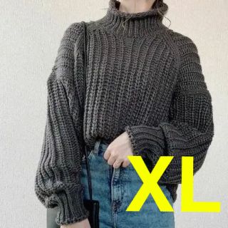 エイチアンドエム(H&M)の◆完売◆H&M チャンキーニット リブニットハイネックセーター　XLサイズ(ニット/セーター)