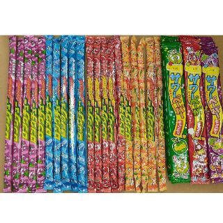 送料一律 駄菓子 ロングチュー×20本 & サワーペーパー×15枚(菓子/デザート)