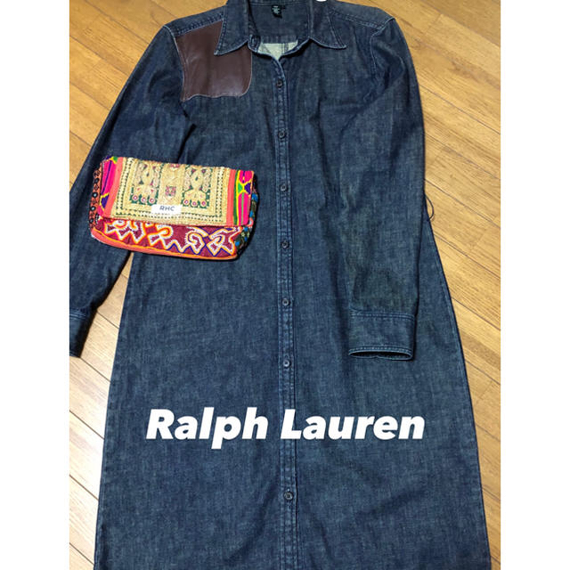 Ralph Lauren(ラルフローレン)のデニムワンピースとビジューコインケース♡ レディースのワンピース(ロングワンピース/マキシワンピース)の商品写真