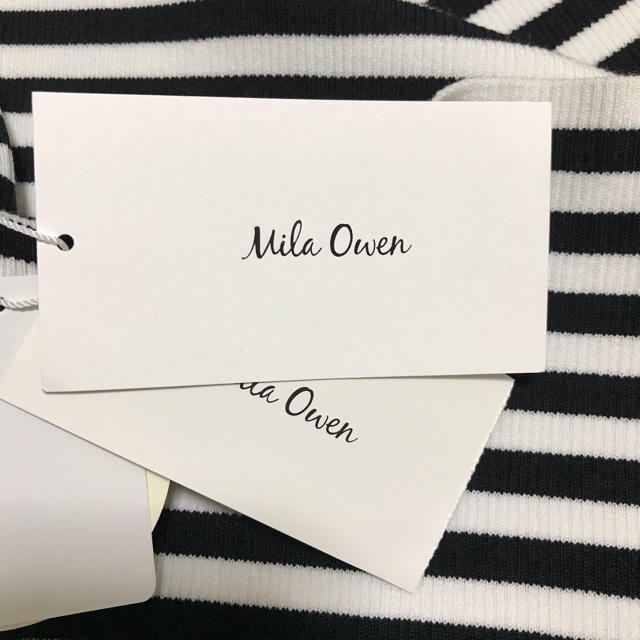 Mila Owen(ミラオーウェン)のミラオーエン　ボーダー　長袖ニット レディースのトップス(ニット/セーター)の商品写真