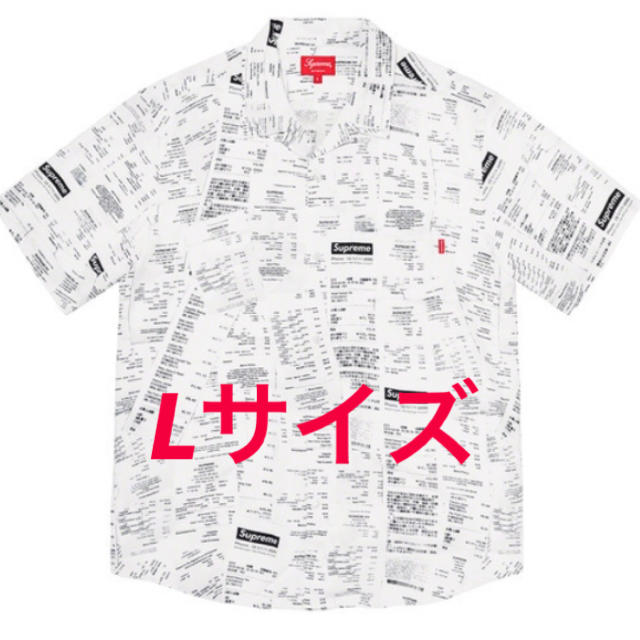 【Lサイズ】Supreme Receipts Rayon S/S Shirt