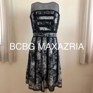 ビーシービージーマックスアズリア(BCBGMAXAZRIA)のBCBG MAXAZRIA ★スパンコールノースリーブワンピース【4/S〜M】(ひざ丈ワンピース)