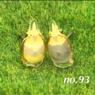 オカメインコ  プチピアス　鳥　no.93(ピアス)