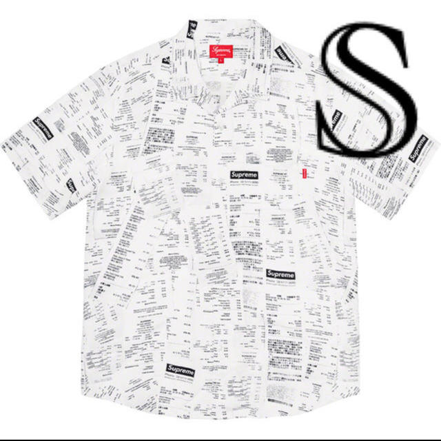 白S Supreme Receipts Rayon shirt 【日本製】 noxcapital.de