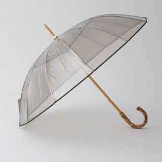 イエナ(IENA)のCLEAR UMBRELLA BAMBOO  ブラウン(傘)