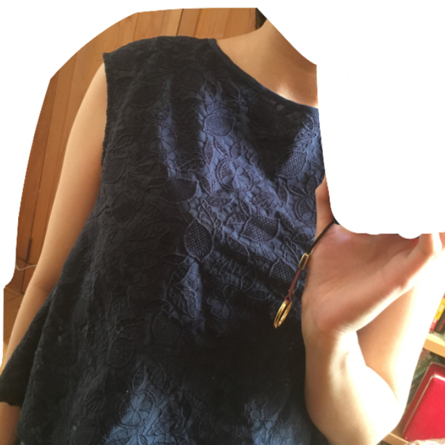 FRAY I.D(フレイアイディー)のバックシフォン☆レーストップス レディースのトップス(シャツ/ブラウス(半袖/袖なし))の商品写真