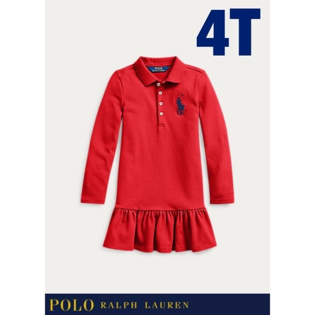 POLO RALPH LAUREN(ポロラルフローレン)の【Ralph Lauren】ラルフローレン BigPonyロングスリーブドレス キッズ/ベビー/マタニティのキッズ服女の子用(90cm~)(ワンピース)の商品写真