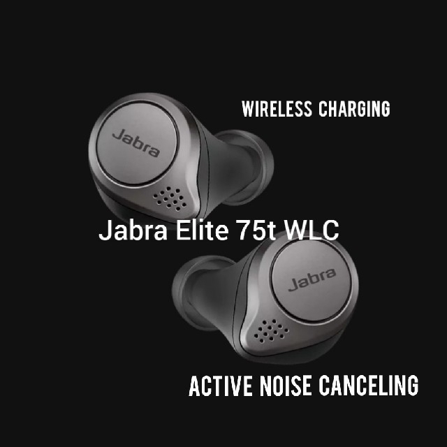 ヘッドフォン/イヤフォンJabra Elite 75t WLC（ワイヤレス充電）新品