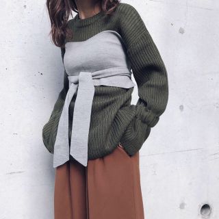 アメリヴィンテージ(Ameri VINTAGE)のAMERI CORSET DOCKING KNIT(ニット/セーター)