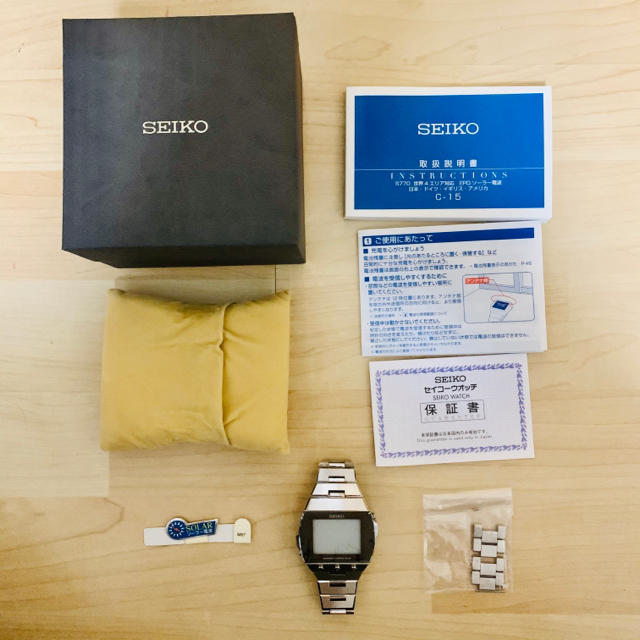 【ジャンク品・箱説明書付】SEIKO S770-0AA0 デジタル　腕時計