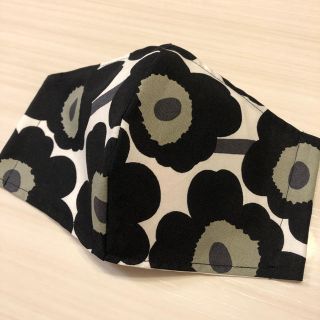 マリメッコ(marimekko)の立体　インナーマスク　黒(その他)