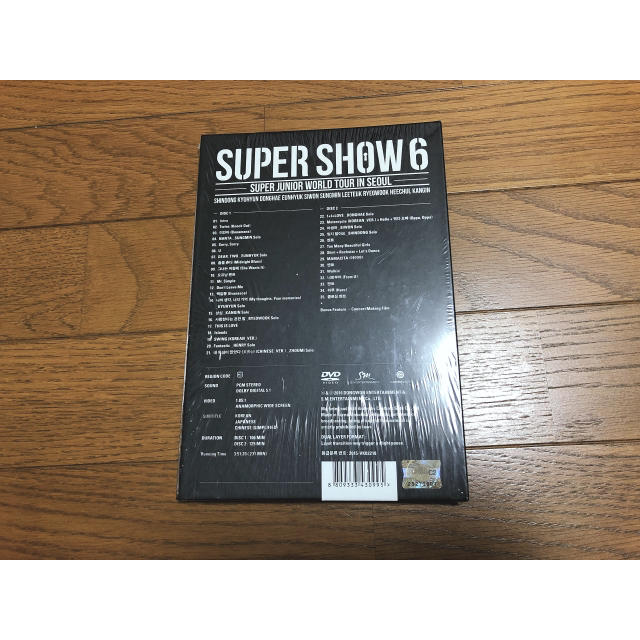 SUPER JUNIOR(スーパージュニア)のSUPER SHOW 6 韓国版DVD 【新品未開封】 エンタメ/ホビーのDVD/ブルーレイ(アイドル)の商品写真