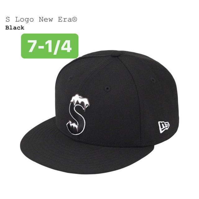 Supreme S Logo New Era Cap 7 1/4 黒のサムネイル