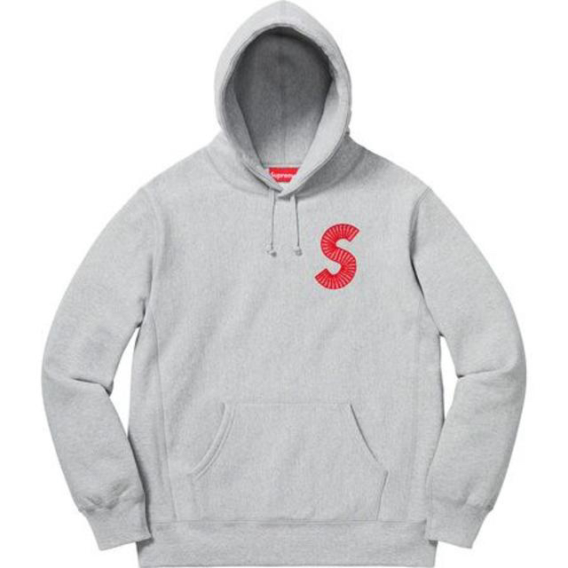 L]supreme s logo hooded sweatshirt-
