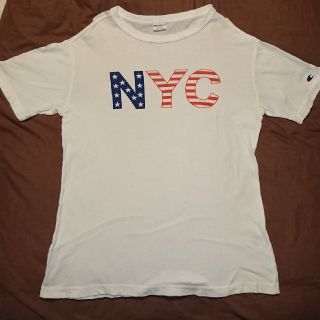 チャンピオン(Champion)のChampion チャンピオン NYC  染み込み プリント Tシャツ M(Tシャツ/カットソー(半袖/袖なし))